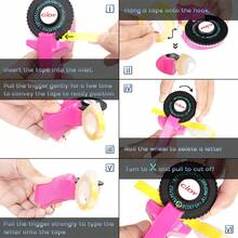 Cidy Label Maker With 2 Rolls Of Label Tape, Manual Typewriter Style 3D Label Printer - Black - View 6