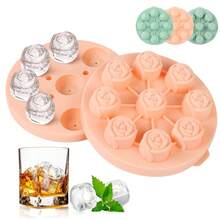 Rose Shaped Silicone Ice Cube Tray, Ice Maker Mold For Whiskey - Multicolor - View 2