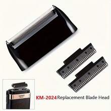 Kemei 科美KM-2024男士高级不锈钢替换剃须刀头 - 黑色 - 查看 3
