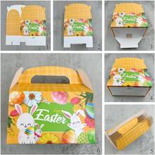 20/10pcs/4pcs Optional Easter Themed Gift Packaging Paper Box Set With Window Rabbit Egg Design, Party Favor Small Gifts, Paper Material With Handle, Includes Easter Card And String, Holiday Party Gift Packaging Box, Birthday Party, Baby Shower, School - Multicolor - View 8