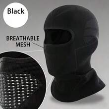 冬季防风保暖拉法帽滑雪面罩，全新男女通用设计，高弹透气面罩，四季皆宜，一体式内衬面罩设计，防风保暖，适用于摩托车骑行、户外运动、寒冷天气骑行、滑雪、登山等活动，是圣诞节、生日、冬季的理想礼物。 - 彩色 - 查看 9