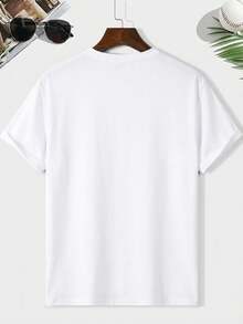 Fashionable Printed Women T-Shirt Comfortable And Easy Round Neck All-Season Elegant Casual Top Essential For Festival Wear Surprise Gift For Christmas Valentine'S Day New Year - White - View 2