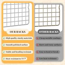 Baker's RacksEstantes de refrigeracion para cocinar y ornear 2 estantes de alare de reilla de 10 x 15 pulgadas para ornear en orno ornear asar asar Apto para lavaplatos apto para tocino - Se adapta aBaker's racks - como en la foto - Ver 7