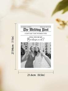 Personalized Bridesmaid Proposal Newspaper,Customize Photo And Text,Flower Girl Proposal, Maid Of Honor Proposal, Bridesmaid Proposal Flower Wrap - Multicolor - View 7