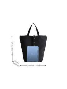 大容量休闲多功能手提包，宽松银色可调节搭扣手提包，简约帆布包，小巧设计，适合户外、工作、购物、短途旅行，可腋下携带 - 彩色 - 查看 2