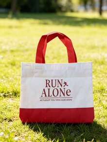 Fashionable Casual Large Capacity Tote Bag, Minimalist Design, Suitable For Students, Commuting, Versatile - White - View 2