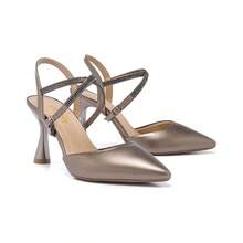 Stessy Shoes Women's Formal Pumps With Rhinestone Straps And Shiny High Heels, Luxury Comfort, 2 Shapes - 深灰色 - 查看 5