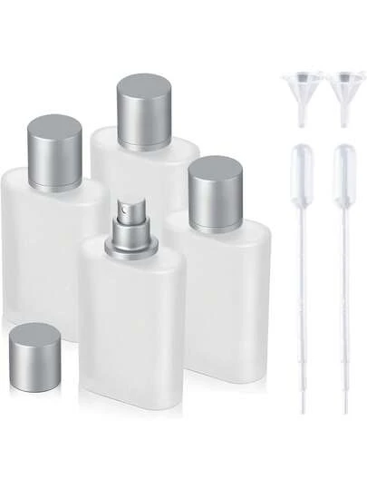 1pc/(100ml, 50ml, 30ml) 3.4 Oz Frosted Glass Spray Bottle Perfume Atomizer, Refillable Perfume Spray Bottle, Empty Bottle, With 2 Spray Nozzles (100ml Frosted Glass), This Refillable Perfume Bottle Is Suitable For Perfume, Cologne, Essential Oils, Air Freshener, Coconut Oil, DIY Sprays, Body Mist And Room Spray.