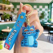 1pc New Electroplated Keychain, KPOP Girl Group Witch Girl Keychain, Cartoon Doll Bag Charm Cartoon Keychain Small Gift - Multicolor - View 10