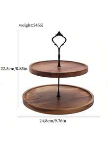 2-Tier & 3-Tier Cake Display Stand, European Style Dessert Display Rack, Wooden Biscuit & Food Exhibition Shelf For Birthday Party - Multicolor - View 5