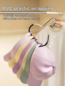 3pcs New Hat Hooks, Practical Tool For Storing Hats. One Hook Can Hold Up To 8 Hats, Suitable For Dorm Closets, Can Hang Baseball Caps And Other Hats, Multi-Functional Hat Display Rack, No Trace And No Hooks Needed. - Multicolor - View 8
