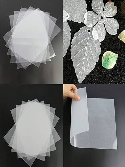 20pcs Translucent Heat Shrinkable Film | Plastic Heat Shrinkable Film, Color Pencil Hand-Painted Material, Professional Craft Additions, Suitable For Key Chains, Earrings, Christmas Decorations, Headwear, Made Of Polyethylene Terephthalate