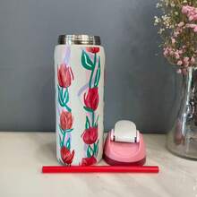 32 Oz Outdoor Sports Water Cup Water Bottle Stainless Steel Vacuumowala Insulated Cup With Lid And Straw Suitable For Water, Iced Tea Or Coffee. - 彩色 - 查看 16