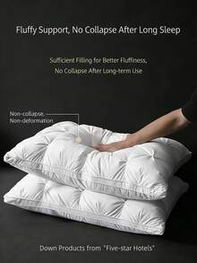 1个标准尺寸睡眠枕，奢华酒店品质，舒适支撑，3D超细纤维填充，极致柔软蓬松，可机洗，适合侧睡、仰睡或俯睡，优质蓬松羽绒替代填充物，尺寸19x29英寸，四季皆宜，低过敏性枕套 - 灰色 - 查看 1