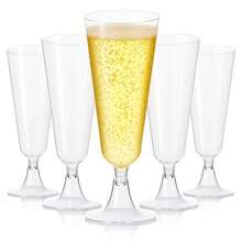 5.5oz And 4.5oz Clear Plastic Champagne Glasses, [Reusable] Plastic Cocktail Cups, Suitable For Parties, Weddings, Birthdays, New Year And Large Celebrations (Champagne Glasses, Beverage Cups, Plastic Cups, Birthday Cups) - Multiple Colors/random Styles - View 29