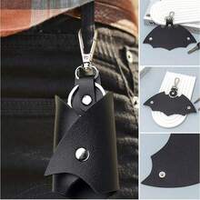 Genuine Leather Key Holder, Bat Keychain, Key Case, Faux Leather Key Pouch, Keychain, Wallet, Car Leather Key Organizer, Suitable For Various Keys, Protect Car And Motorcycle Keys - A - View 6