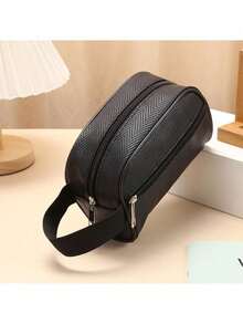 1pc Large Capacity Waterproof Makeup Bag, Portable Travel Cosmetic Organizer With Handle And Compartments, Suitable For Cosmetics, Toiletries, Skincare, Personal Care Items, Durable Makeup Pouch For Men & Women - Multicolor - View 7