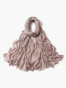 2026 Novo Lenço/Xale Monocromático para Mulheres, Macio, Respirável, Confortável e Amigável à Pele, Minimalista para Uso Diário e Estilo de Rua - Multicolorido - Visão 12