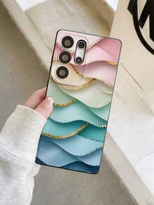 1pc Marble Pattern, Black Pupil Shockproof TPU Material Phone Case, Suitable As Holiday Gift, Compatible With Samsung, Xiaomi Redmi, OPPO, VIVO Protective Cover, Unisex - Multicolor - View 7
