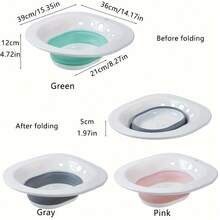 1个可折叠坐浴盆，产后浸泡盆，适用于孕期和产后护理，符合人体工程学的痔疮缓解舒适浴缸，马桶式浸泡盆，用于个人卫生护理 - 彩色 - 查看 4