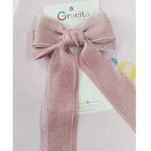 Organza Ribbon With Glitter Tips - Rosa Oxidada - Ver 2