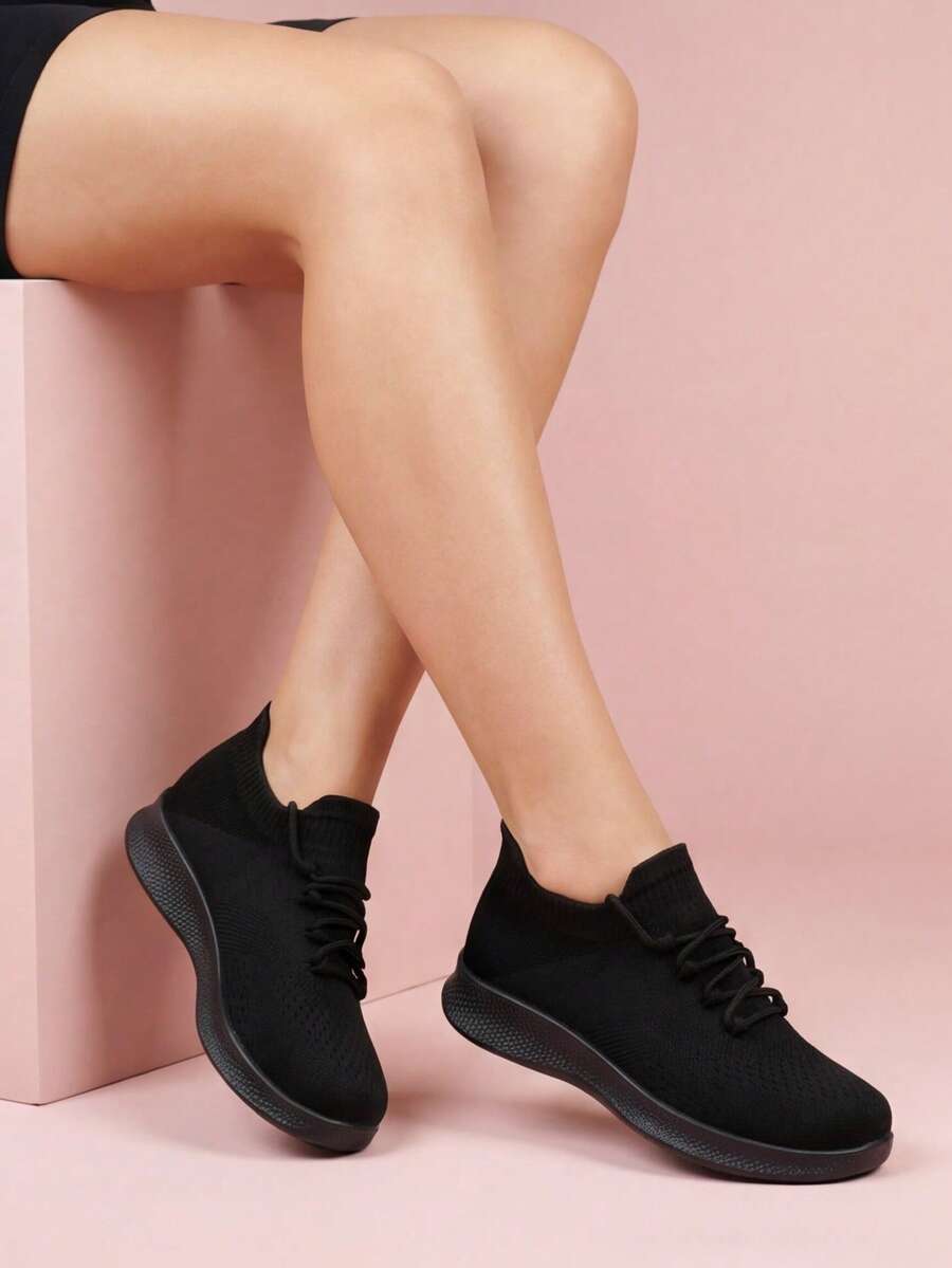Zapatillas de deporte casuales para mujeres, ligeras, versátiles, con plataforma, transpirables, ideales para usar con sudadera