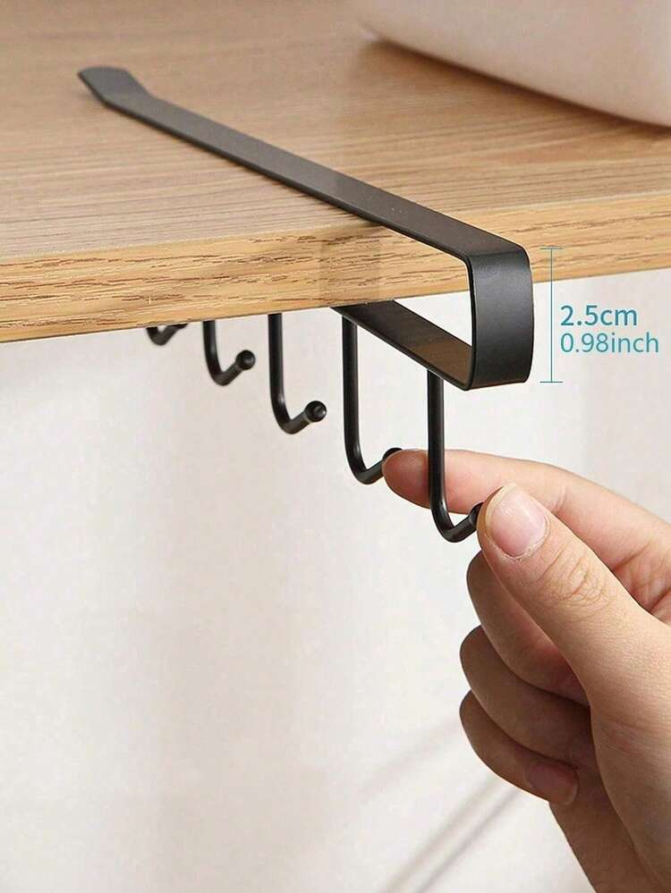 2个装壁挂式帽子架，带6个挂钩 - 铁艺门挂式收纳挂钩，适用于棒球帽、高尔夫球帽 - 多功能帽子收纳架，适用于衣柜、衣橱、宿舍 - 彩色 - 查看 3