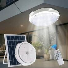 Solar LED Ceiling Light/Pendant Light, Dimmable Solar Yard Light With Remote Control, Suitable For Indoor Use, Entryway, Hallway, Garden And Other Emergency Lighting Commercial Spaces - White Light - View 8