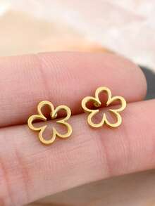 一对不锈钢小兔子耳钉，多种款式可选，包括小动物、海洋、花朵、昆虫、蝙蝠、蜘蛛网、钻石牙齿、心电图、猫狗爪印、蝴蝶、草莓、向日葵、叶子等几何图案耳钉，男女皆宜，还有章鱼、蜗牛、郁金香、心形、星星等迷你耳钉。 - 一對不鏽鋼小耳環 - 查看 5