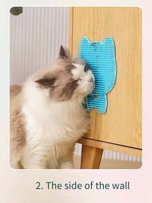 1件装宠物猫抓板、梳毛刷、按摩刷，用于去除脱落的毛发 - 彩色 - 查看 9