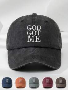 MAKEFGE 1pc Unisex Outdoor Casual Fashion CALIFORNIA Embroidery Washed UV Protection Adjustable Soft Baseball Cap, Suitable For Daily Matching Halloween