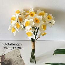 3pcs Artificial Daffodil Flowers, Home Decor Ornament - Multicolor - View 9