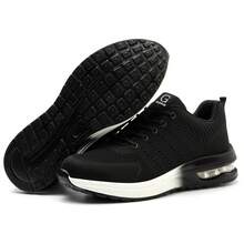 Steel Toe Black White Safety Shoes For Men Women ,Comfortable Breathable Work White Black Shoes Men ,Lightweight Steel Toe Shoes Women ,Construction Working Boots,Non Slip Work Shoes.Puncture Proof Tread Sneakers.Puncture-Proof & Smash-Resistant Breathable And Comfortable Work Shoes Fashionable All-Season Shoes For Warehouse, Outdoor, Restaurant, Delivery & Training Use Breathable, Soft, (Women Please Order 1.5 Size Smaller) - 白色 - 查看 7
