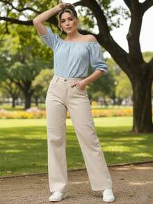 Women Jeans - Beis - Ver 2