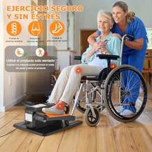 bicicleta para hacer ejercicioRabbitstorm Maquina Eliptica Electrica Maquina para Pedalear con Control Remoto Almohadilla Antideslizante Correas para Los Pies 12 Velocidades para del Escritorio en el Hogar y la Oficina - negro - Ver 3