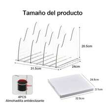 UIEE Organizador de Bolsas para Dama Repisa Organizadora de Bolsas de Acrílico Transparente para Armarios Ajustable y Desmontable con Tapones Antideslizantes - Transparente - Ver 3