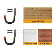 12 Packs Garage Storage Hooks Wall Mount Workshop Organizer - Schwarz - Übersicht 4