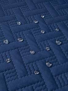 1pc Durable Sofa Cover, Easy To Clean, Pet-Friendly Sofa Protector, Diamond Quilted Design, Fits 1/2/3 Seater, All Season Breathable, Modern Sofa Slipcover With Side Pockets - Navy Blue - View 9