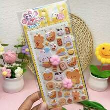 New Cute Cartoon Cat Paw Squeeze Stress Relief Stickers, Rabbit, Panda Animal Reward Stickers For Kids - Multicolor - View 16