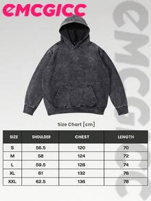 EMCGICC Manfinity Y2k Men Washed Hoodie,Street Outdoor Life Hip-Hop Style Christmas Thanksgiving Gifts Men's Sweatshirt Washed Hoodie - Retro Distressed Washing Process Long Sleeves Regular Fit Street Style Digital Printing Casual Pullover With Kangaroo Pocket Ideal Gift - 墨綠色 - 查看 6