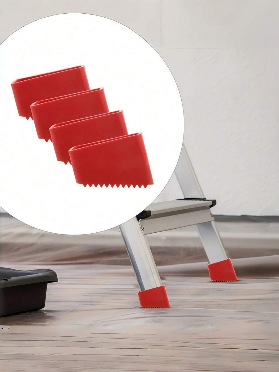 Almohadilla de protección para el pie de la escalera de la caravana de alta calidad - Agarre súper fuerte, manga de goma resistente a la intemperie, adecuada para escaleras - Fácil instalación, duradera y de larga duración, es un componente adecuado para caravanas. Imprescindible para los entusiastas del camping. - Rojo - Ver 1