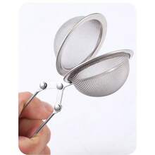 1pc Stainless Steel Tea Infuser Ball Filter, Handheld Mini Flour Sifter Sugar Sieve, Clip-On Tea Maker, High Quality Stainless Steel Tea Ball With Handle, For Tea Brewing - Multicolor - View 7