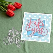 Creative Love Dies, DIY Scrapbooking Album And Embossing Stencil, Greeting Card Making Tool, Card Paper Cutting Crafts ,Gift Card Making Template Die Cuts. - Silver - View 4