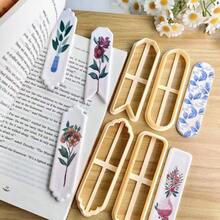 Khuôn đất sét hình bookmark - Khuôn bookmark thủ công, thích hợp để tự làm khuyên tai và đồ gốm, dụng cụ lý tưởng cho quà tặng thủ công, kiểu dáng mới lạ, đẹp và thời trang, dụng cụ thủ công bằng đất sét polymer. - Màu vàng - Xem 4