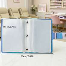 1pc Holographic Print Nail Art Stamping Plate, Nail Art Sticker Box, Steel Plate, Album Print Template, Storage Bag - Multicolor - View 8