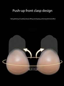 1 Pair New Silicone Invisible Strapless Bra – Self-Adhesive Backless Push-Up Cups - Multicolor - View 5