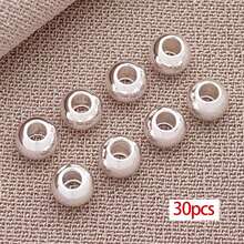 30pcs 18K Gold Filled Spacer Beads Round Smooth Spacer Mini Seamless Brass Beads For DIY Crafts Jewelry Making 2/2.5/3/4/5/6mm - Multicolor - View 27