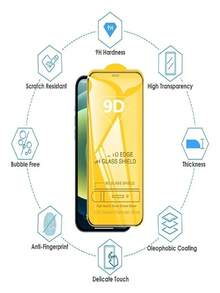 2 Packs 9D Full Coverage Tempered Glass Compatible With Redmi Note 13 14 Pro 5G 4G 15C 14C 13C 12C 11S 14S 14R 11 12 Mi 13T 14T 11T Pro 11Lite 5G NE Poco X3 Pro 9H+ Hardness, Anti-Fingerprint Properties, Full Coverage - Clear - View 4