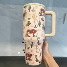 HYDRO-40 Ounces - - Stainless Steel Portable Water Bottle, Equipped With A Straw And Handle, Double-Layer Vacuum Insulated Stainless Steel Water Bottle, High-Quality Summer Drink Container, Using Vacuum Insulation Technology, Large Capacity, Suitable For Exercise, Travel, Outdoor Activities, Fitness, Office Use, Teacher Gifts, Valentine's Day Gifts, Birthday Gifts, Thanksgiving Gifts, Christmas Gifts, Halloween Gifts, Halloween Party Gifts, Party Supplies, Etc. For Various Occasions. - Bò miền Tây - Xem 1