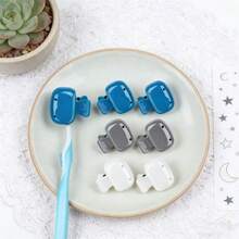 Hxezoc 1/6 Pack Solid Color Toothbrush Head Covers - Waterproof Portable Plastic Protective Clips For Travel, Camping, Home, Bathroom, School & Business Scenarios - Multicolor - View 13